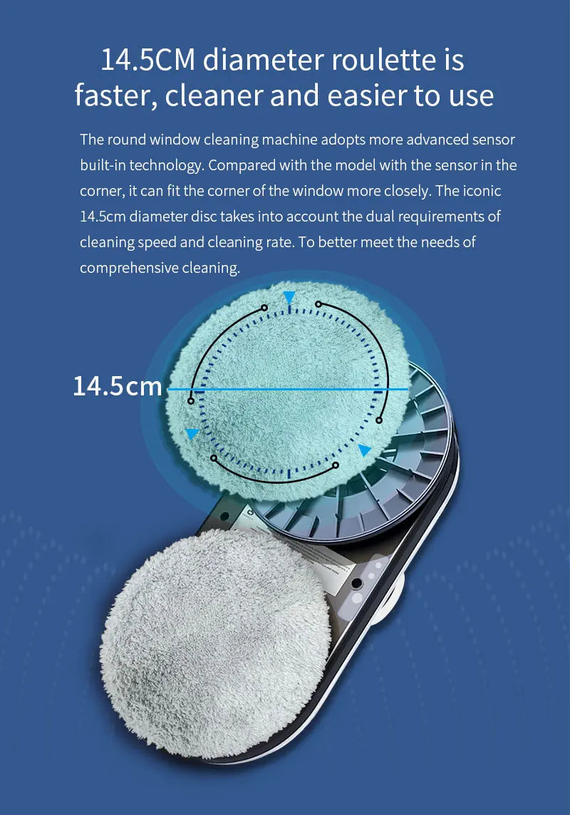 Automatic Window Cleaning Robot – 5600PA Dual Suction, 3 Modes, UPS Backup, Streak-Free Glass Cleaner