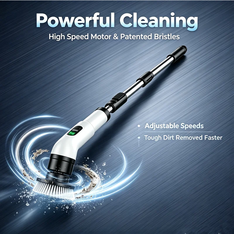 Cordless Electric Spin Scrubber — Rechargeable Multipurpose Cleaning Brush